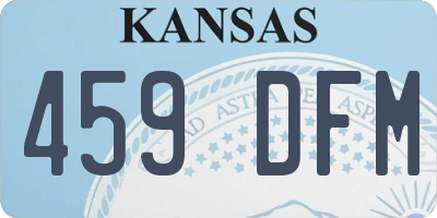 KS license plate 459DFM