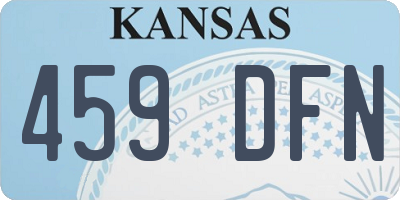 KS license plate 459DFN