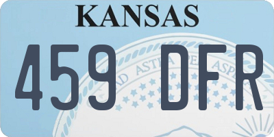 KS license plate 459DFR