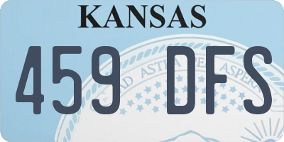 KS license plate 459DFS