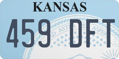 KS license plate 459DFT