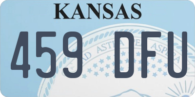 KS license plate 459DFU