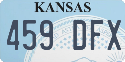KS license plate 459DFX