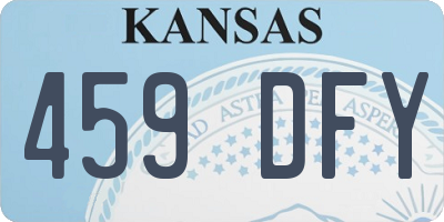 KS license plate 459DFY