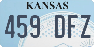 KS license plate 459DFZ