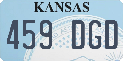 KS license plate 459DGD