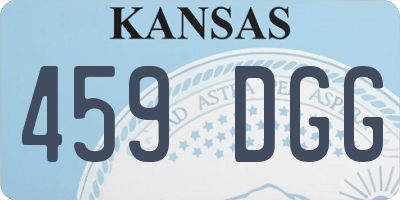 KS license plate 459DGG