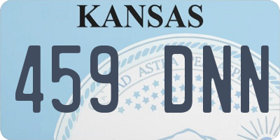 KS license plate 459DNN
