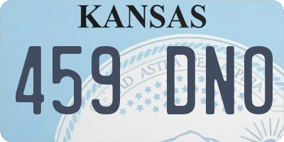 KS license plate 459DNO
