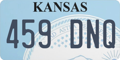 KS license plate 459DNQ