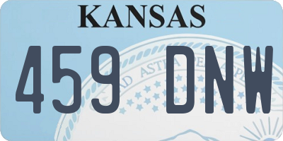 KS license plate 459DNW