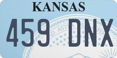 KS license plate 459DNX