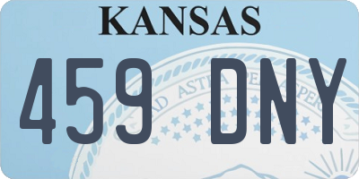 KS license plate 459DNY