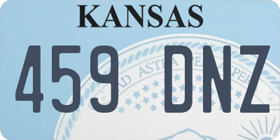KS license plate 459DNZ