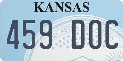 KS license plate 459DOC