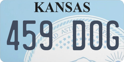 KS license plate 459DOG