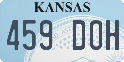 KS license plate 459DOH