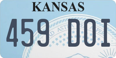 KS license plate 459DOI