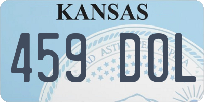 KS license plate 459DOL