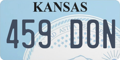 KS license plate 459DON