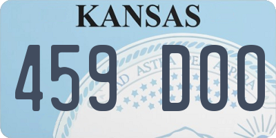 KS license plate 459DOO