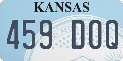 KS license plate 459DOQ