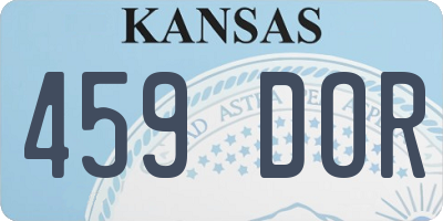 KS license plate 459DOR