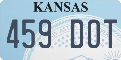 KS license plate 459DOT