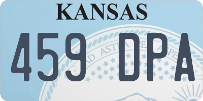 KS license plate 459DPA