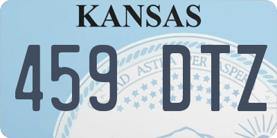 KS license plate 459DTZ
