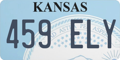 KS license plate 459ELY