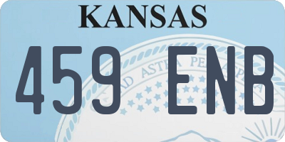 KS license plate 459ENB