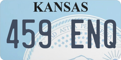KS license plate 459ENQ