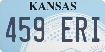 KS license plate 459ERI