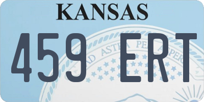 KS license plate 459ERT