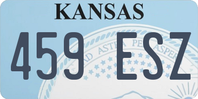 KS license plate 459ESZ
