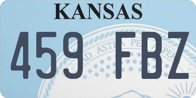 KS license plate 459FBZ