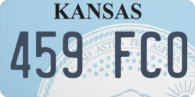 KS license plate 459FCO