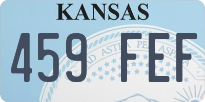 KS license plate 459FEF