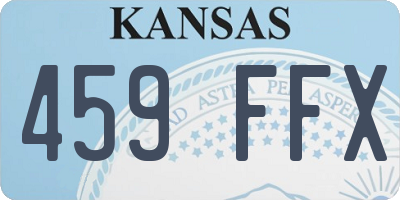 KS license plate 459FFX