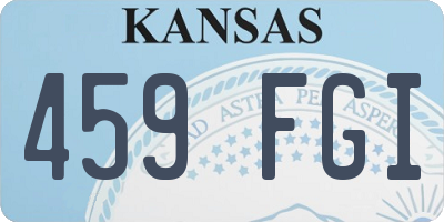 KS license plate 459FGI