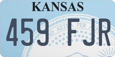 KS license plate 459FJR