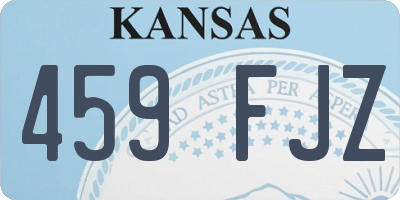 KS license plate 459FJZ