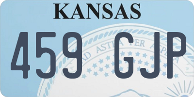 KS license plate 459GJP