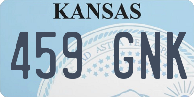 KS license plate 459GNK