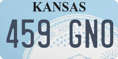 KS license plate 459GNO