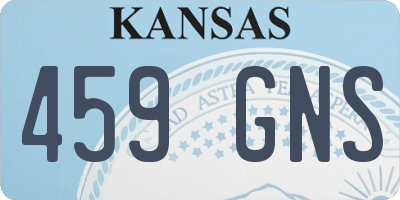 KS license plate 459GNS