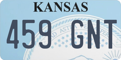 KS license plate 459GNT