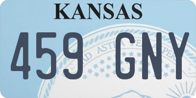 KS license plate 459GNY