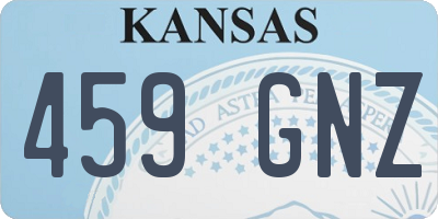 KS license plate 459GNZ